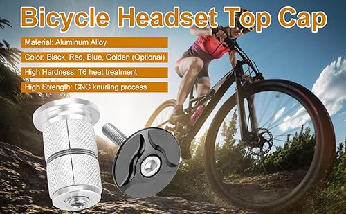 Vista 14 de Tbest Tapa superior de auriculares de vástago de bicicleta, aleación de aluminio Auriculares TopBike Fork Expander Bung