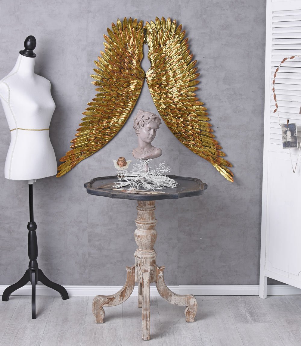 2 XXL Alas de Ángel Decoración Pared Ángel Colgante de Pared Escultura de Pared Ala 100cm Palazzo Exclusivo