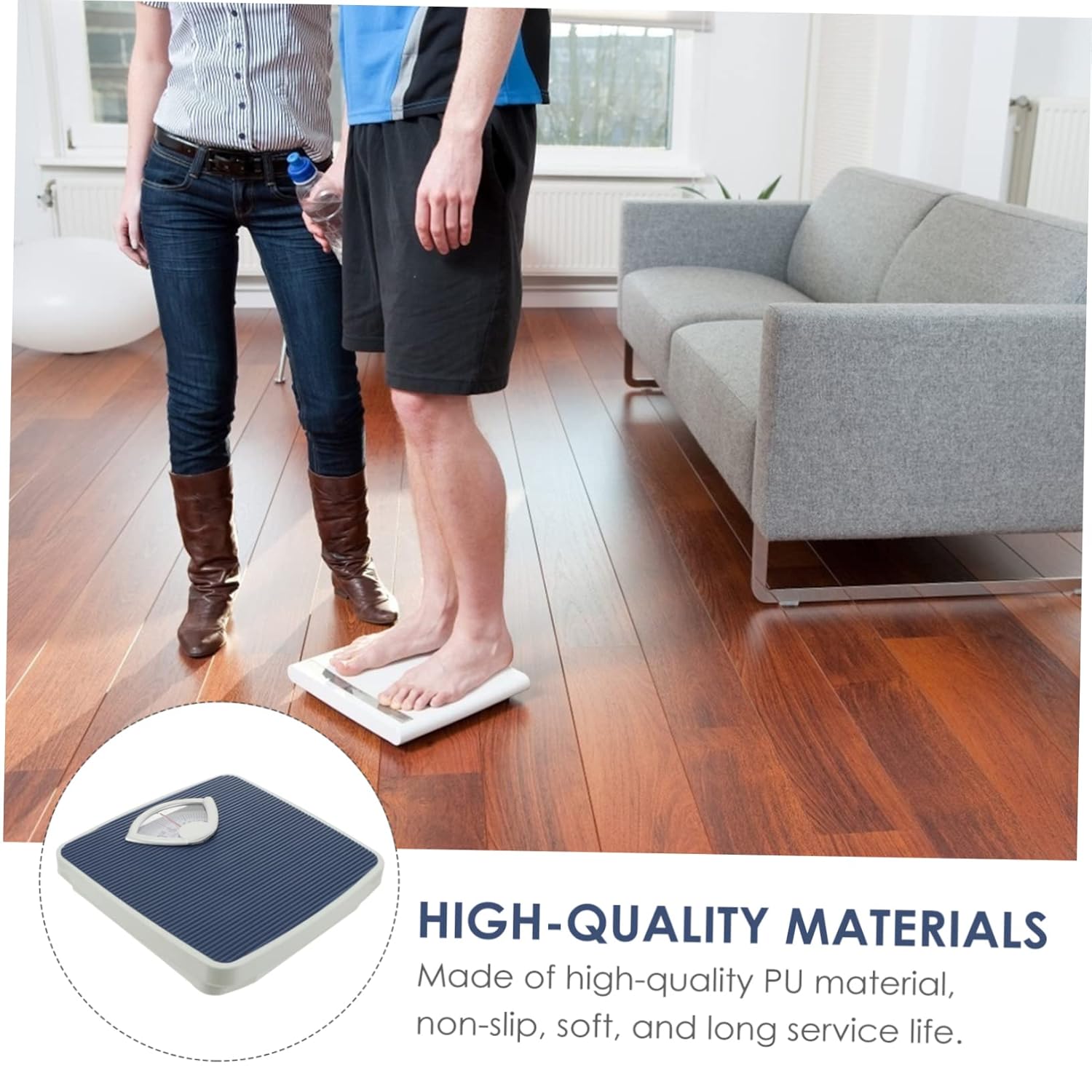 Didiseaon Mechanical Rotating Dial Scale Non-Slip Mat Bathroom Accessory Home Body Scale