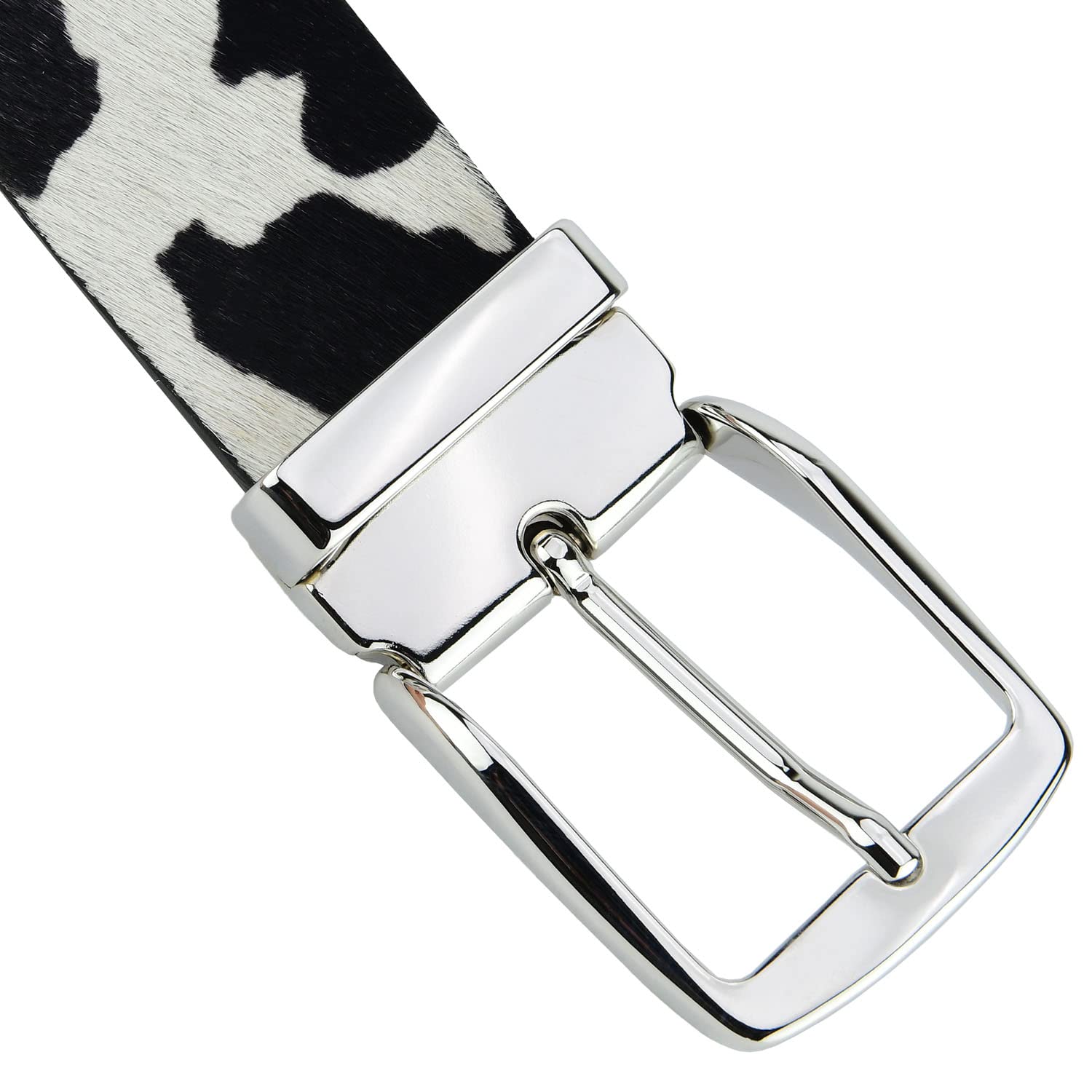 UPGRADE 3STYLE Cinturón de piel auténtica de caballo acortable sin tornillos. Paquete de cartón ecológico y bolsa de algodón. Fabricado en Italia., Cow Negro 4x130, 120