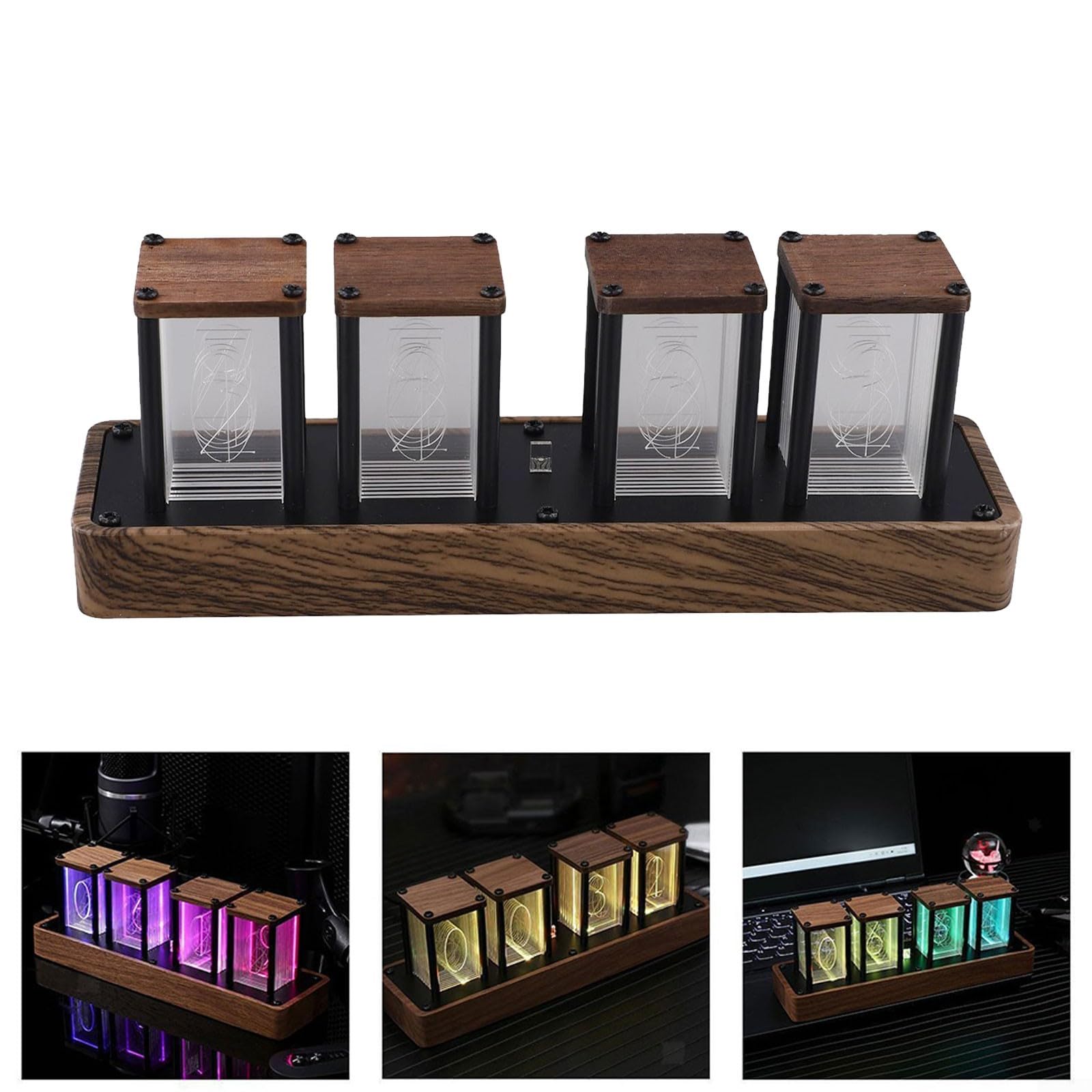 KiraKira Zegar dekoracyjny przy łóżku zmieniający kolor RGB do dekoracji