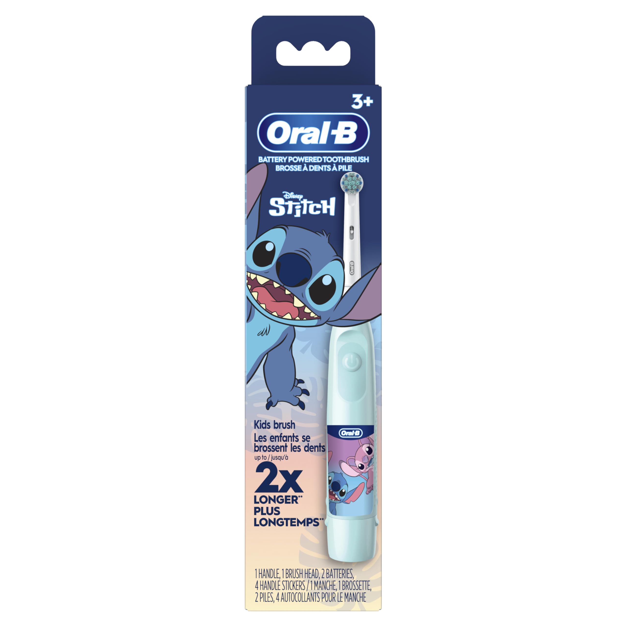 Cepillo de dientes eléctrico para niños Oral-B con batería, con cerdas extra suaves que cambian de color, para niños a partir de 3 años