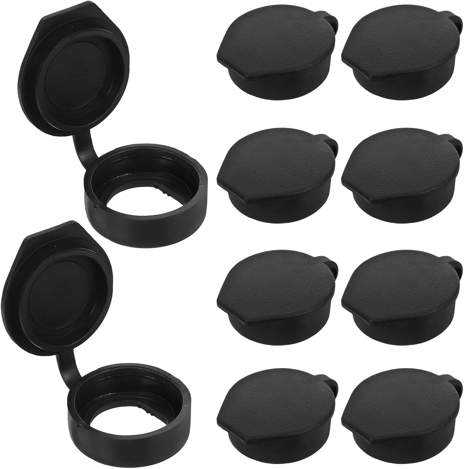 10pcs Black Rubber Cam Lock Caps for 19mm Door Locks