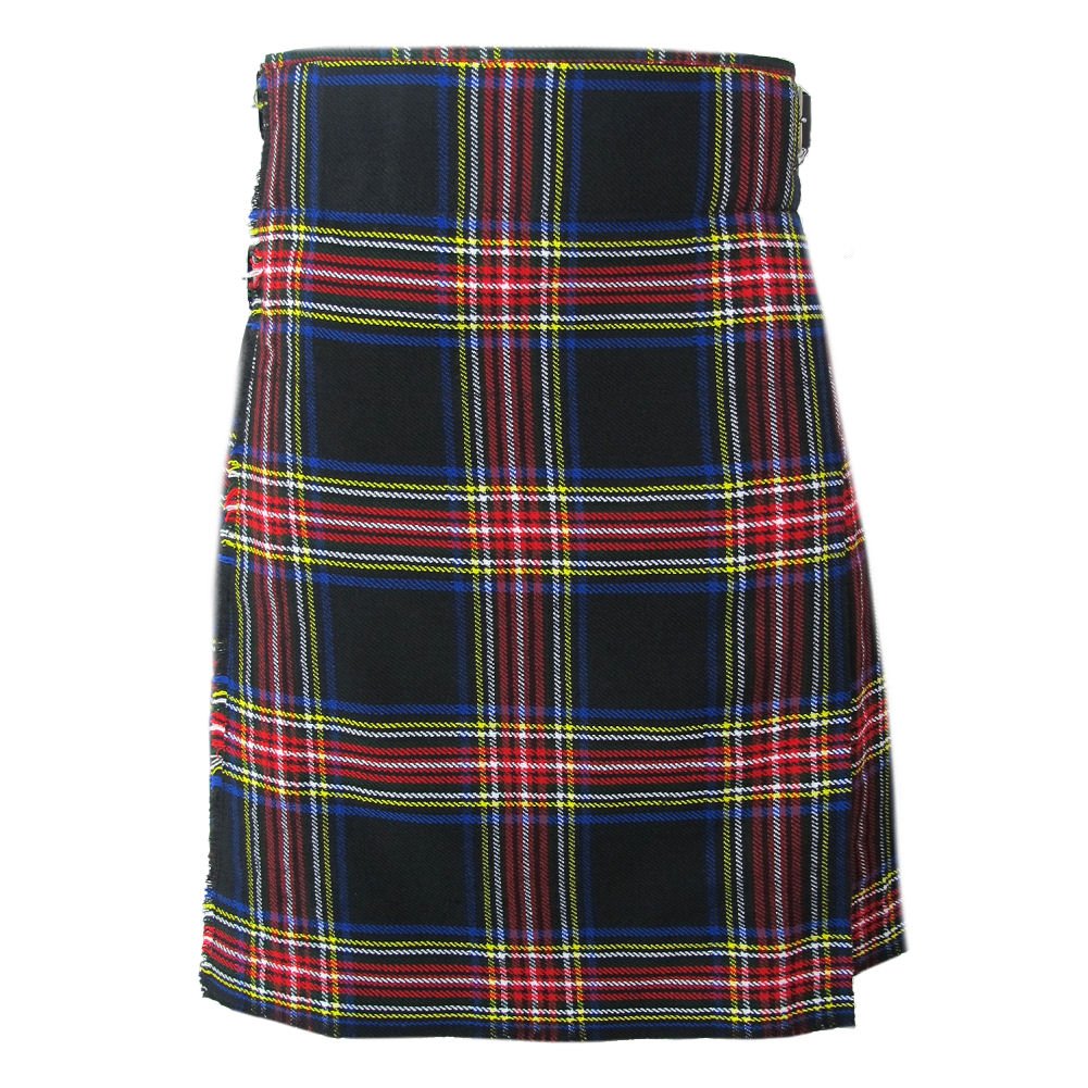 Tartanista Mens Black Stewart Tartan Value Kilt 50W 24L