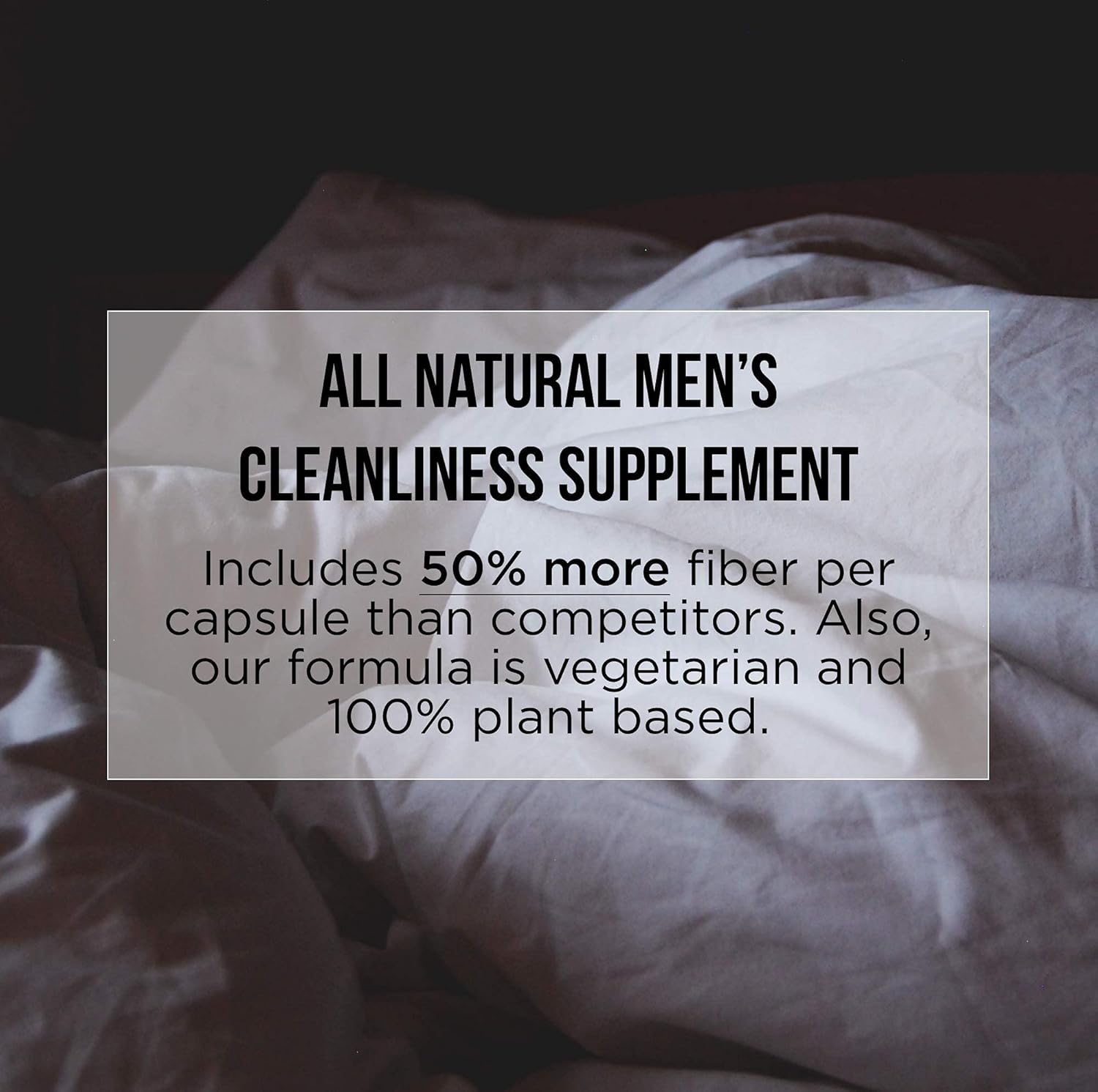 Pure for Men Original Vegan Cleanliness Fiber Supplement, 60 Capsules | Helps Promote Digestive Regularity, Heart Health | Psyllium Husk, Aloe Vera, Chia Seeds, Flaxseeds | Proven Proprietary Formula : Health & Household