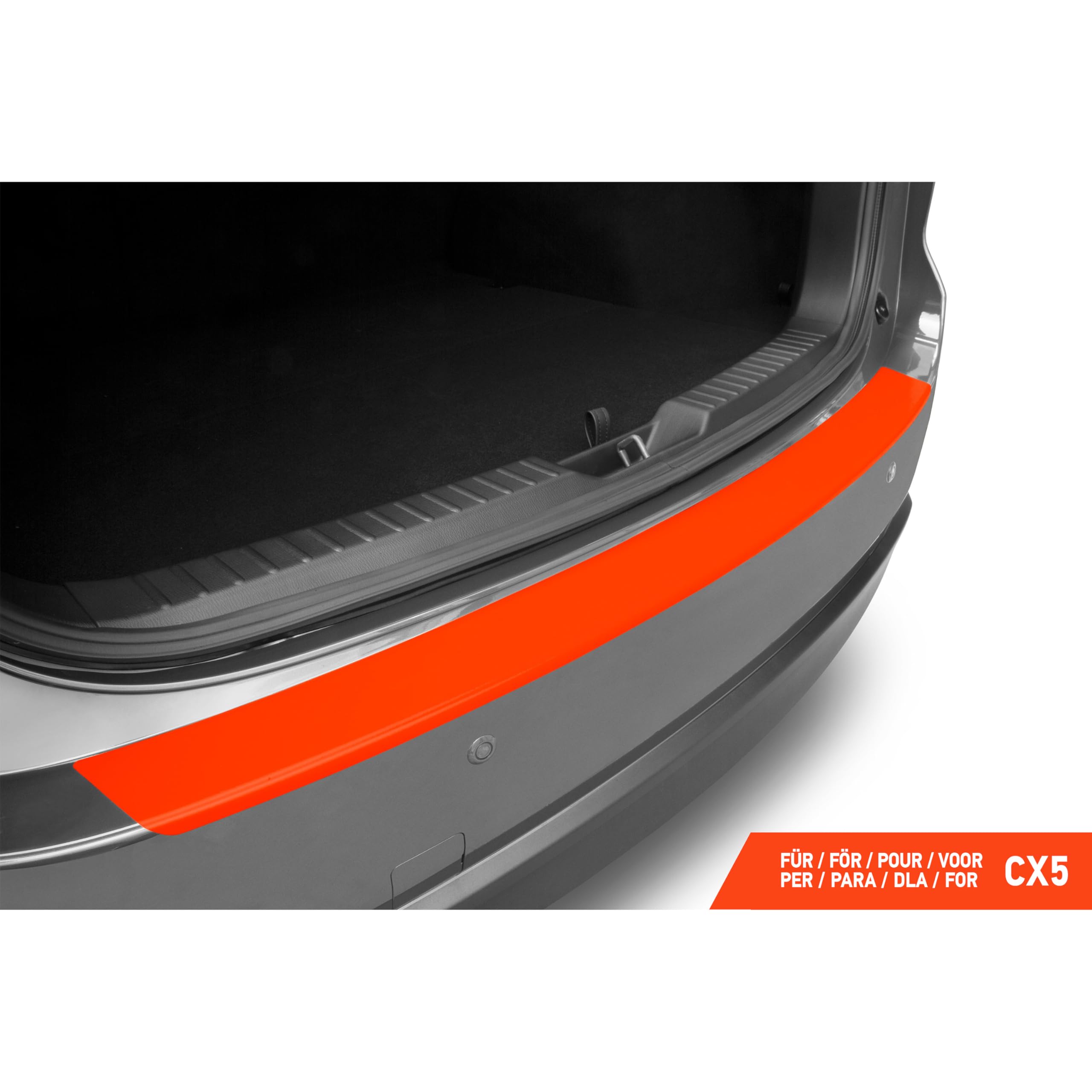 Luxshield Ladekantenschutz Folie für Mazda CX-5 2 (II) KF I 2017-2025 - Stoßstangenschutz, Kratzschutz, Lackschutzfolie - Carbon Schwarz