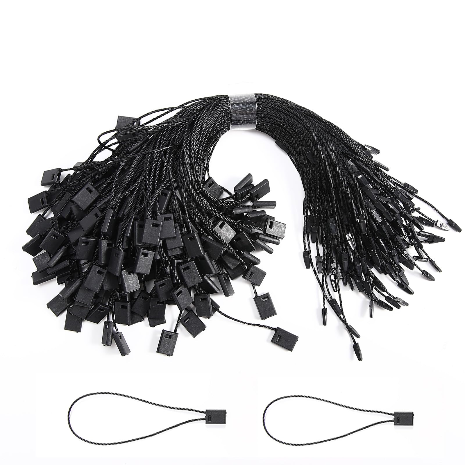Cordons pour étiquettes de bijoux en nylon noir 17.8 cm pour fixer vos étiquettes sans outil