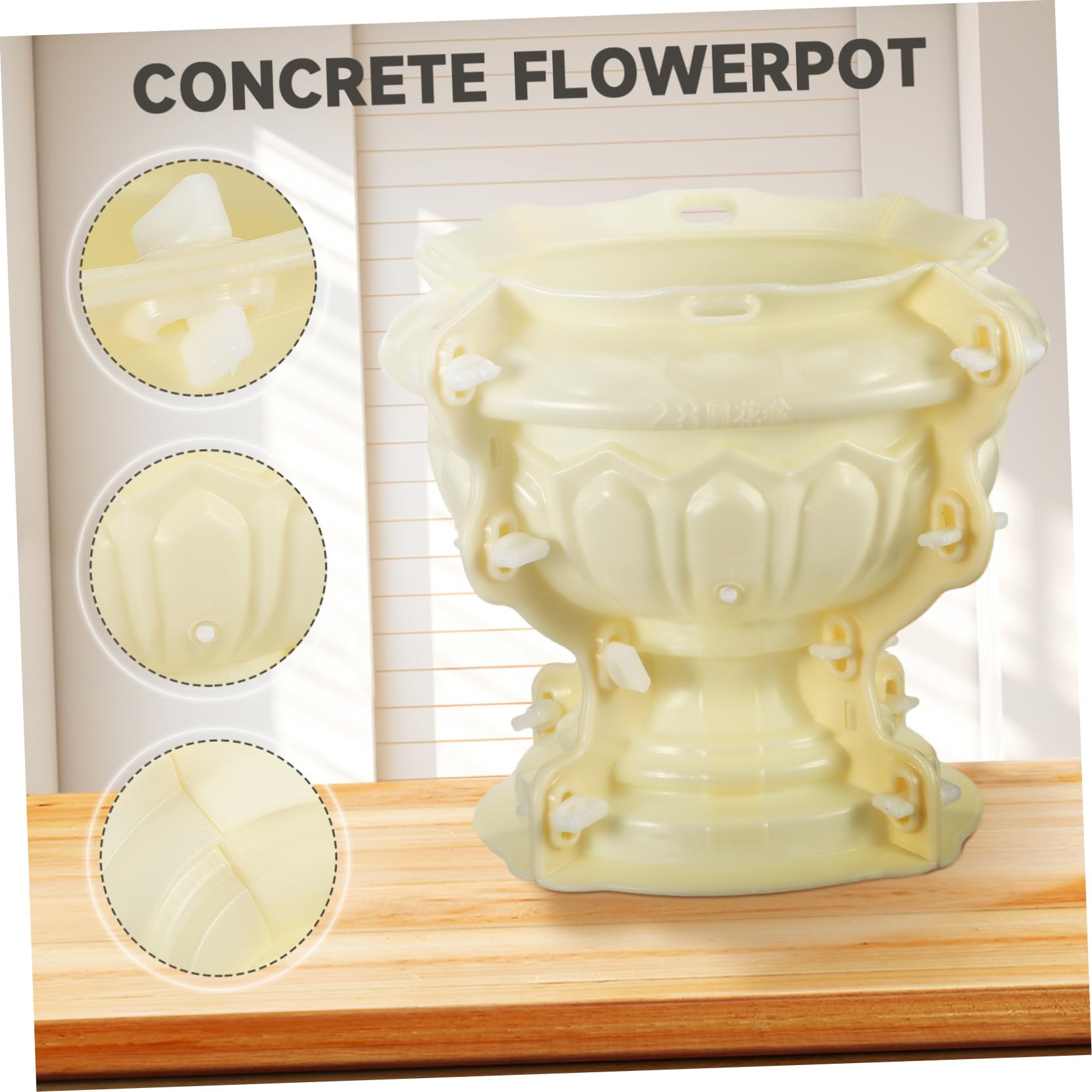 HANABASS Mold for Crafts Thick Flower Pot Casting Mold for Creative Handcrafts Easy to Clean Non-stick for and Parent-child Activities
