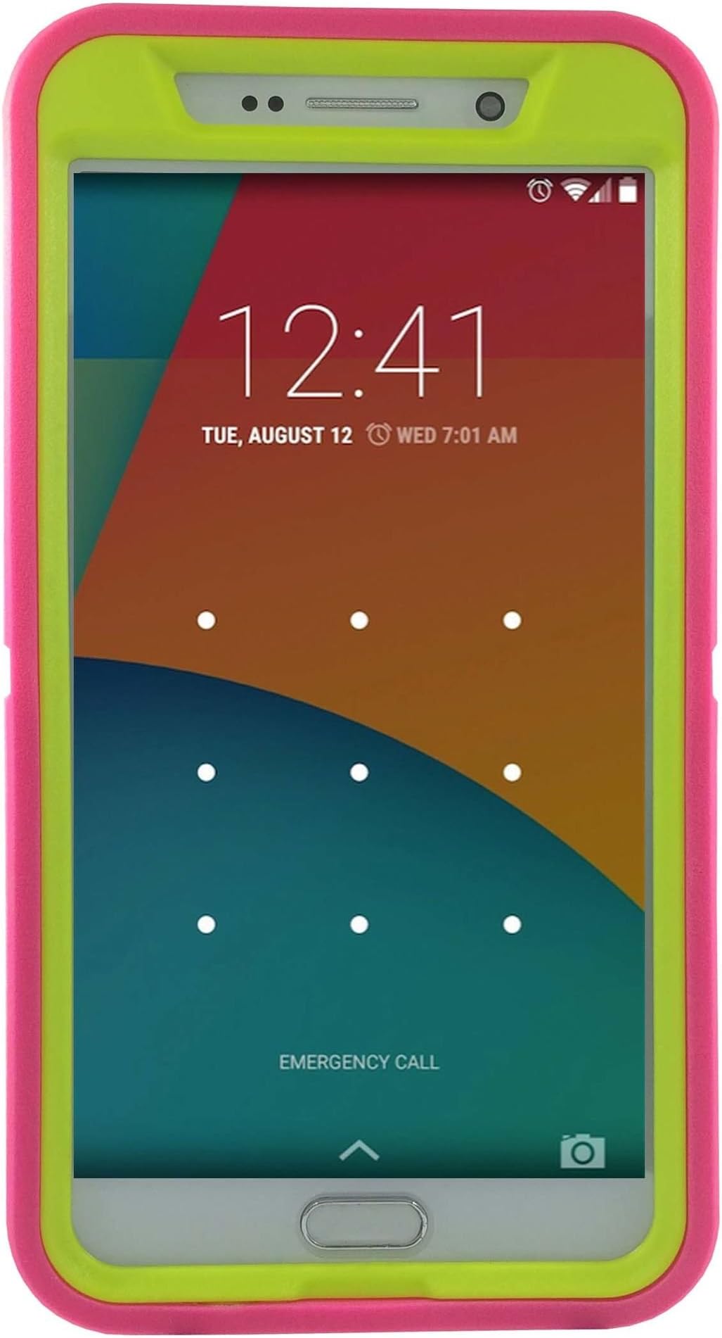 Galaxy Note 5 case, OKASE Galaxy Note 5 Hybrid Dual Layer Armor Heavy Duty [Original Retail Pack] [Shockproof] [Built-in Screen Protector] Cover Case for Samsung Galaxy Note 5 (Pink on Green)