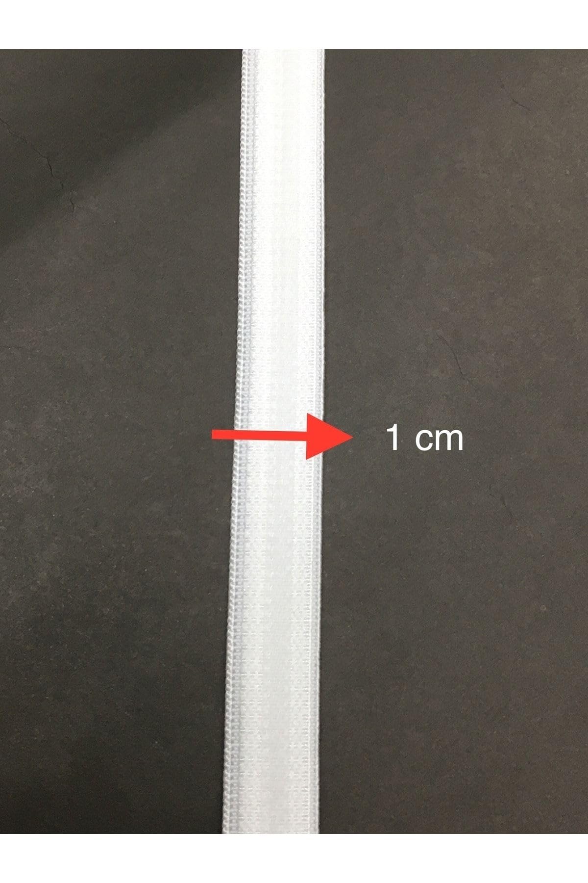 karan tuhafiye Silikonlu Lastik Kaydırmaz Lastik 1 Metre, Beyaz