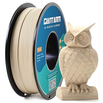 GIANTARM Wood Filament PLA,Wood PLA 3D Printer Filament,1.75mm Dimensional Accuracy +/-0.03mm,for Most 3D FDM Printer,1080 Feet per Roll,(Wood Poplar) (Wood Poplar)