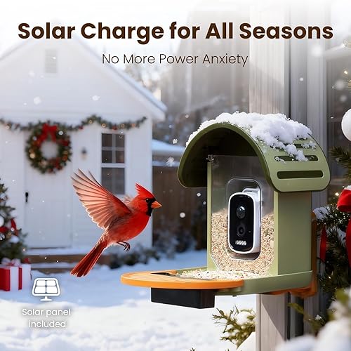 Miniatura 4 de Comedero inteligente para pájaros con cámara verde