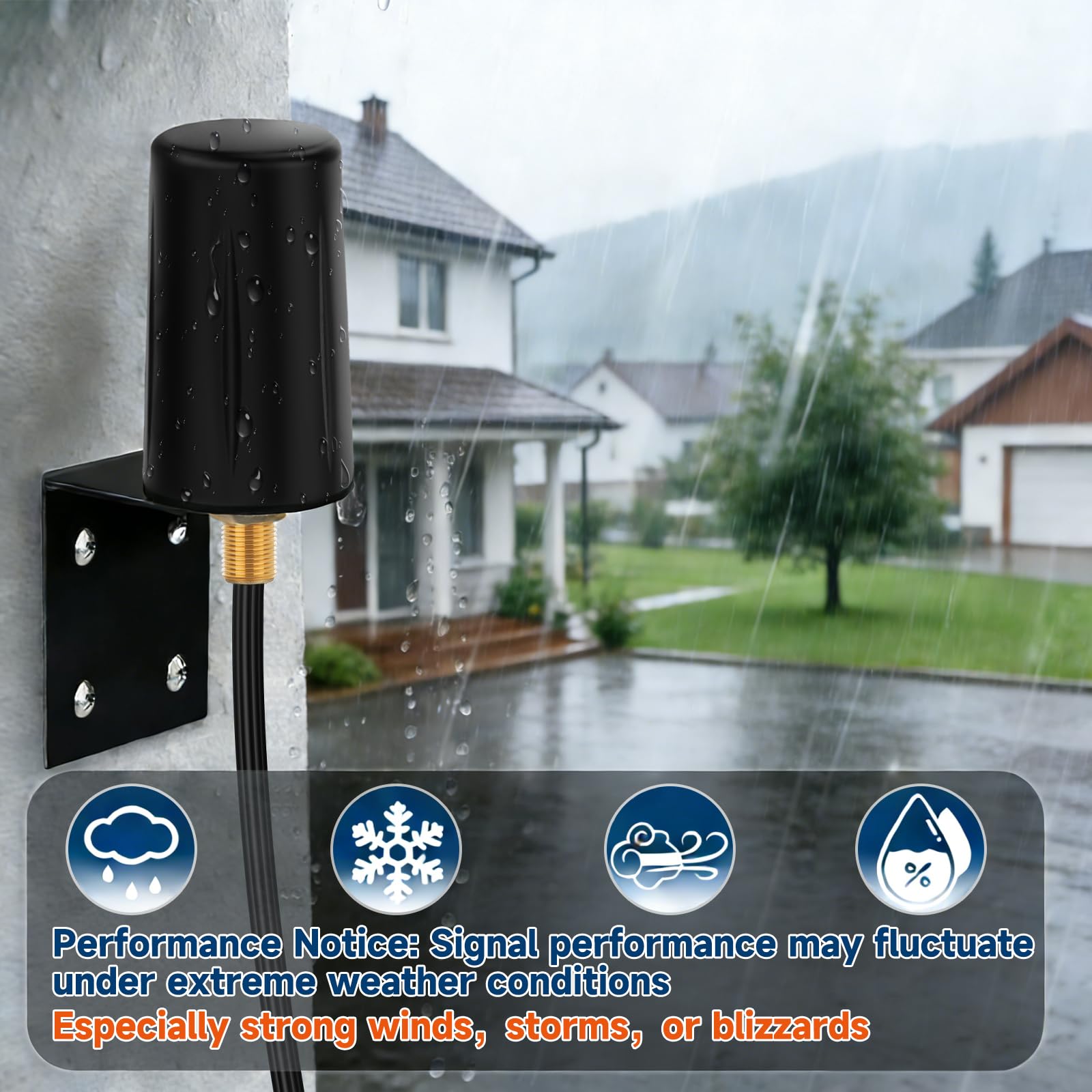 Bingfu Antenne 5G 4G LTE Extérieur Connecteurs Maschio SMA 4 MIMO Omnidirectionnelle avec Câble 3 m, Montage Murale Étanche pour Routeur Cellulaire Hotspot Mobile Passerelle Modem Dispositifs IoT