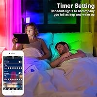 Vista 5 de Tira de luces LED de 200 pies, luces inteligentes con Bluetooth y control de aplicación, tiras de luz LED RGB multicolor, sincronización de música