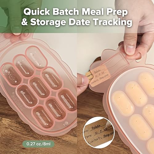 Miniatura 6 de haakaa Bandeja de silicona para mordeduras, molde para paletas de dentición de leche materna  Alimentador de alimentos frescos para bebés  Bandeja