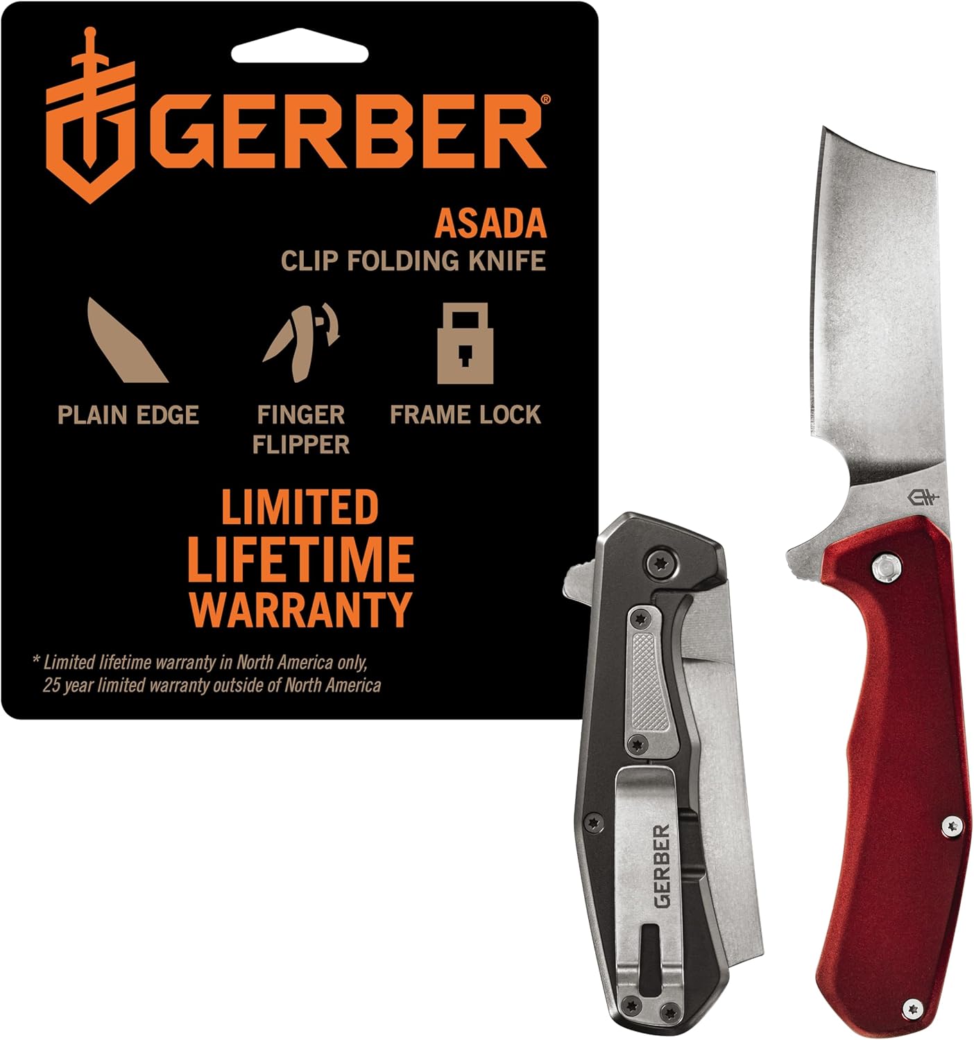 Gerber Gear Asada, Folding Cleaver, Red