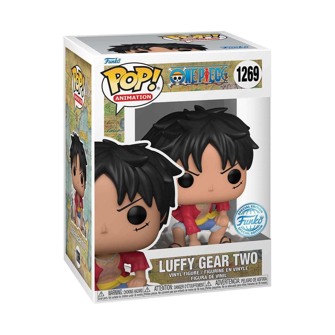 Funko Pop! Animation: One Piece - Luffy Gear Two w/chase (Exc), Collectable Vinyl Figure - 62646
