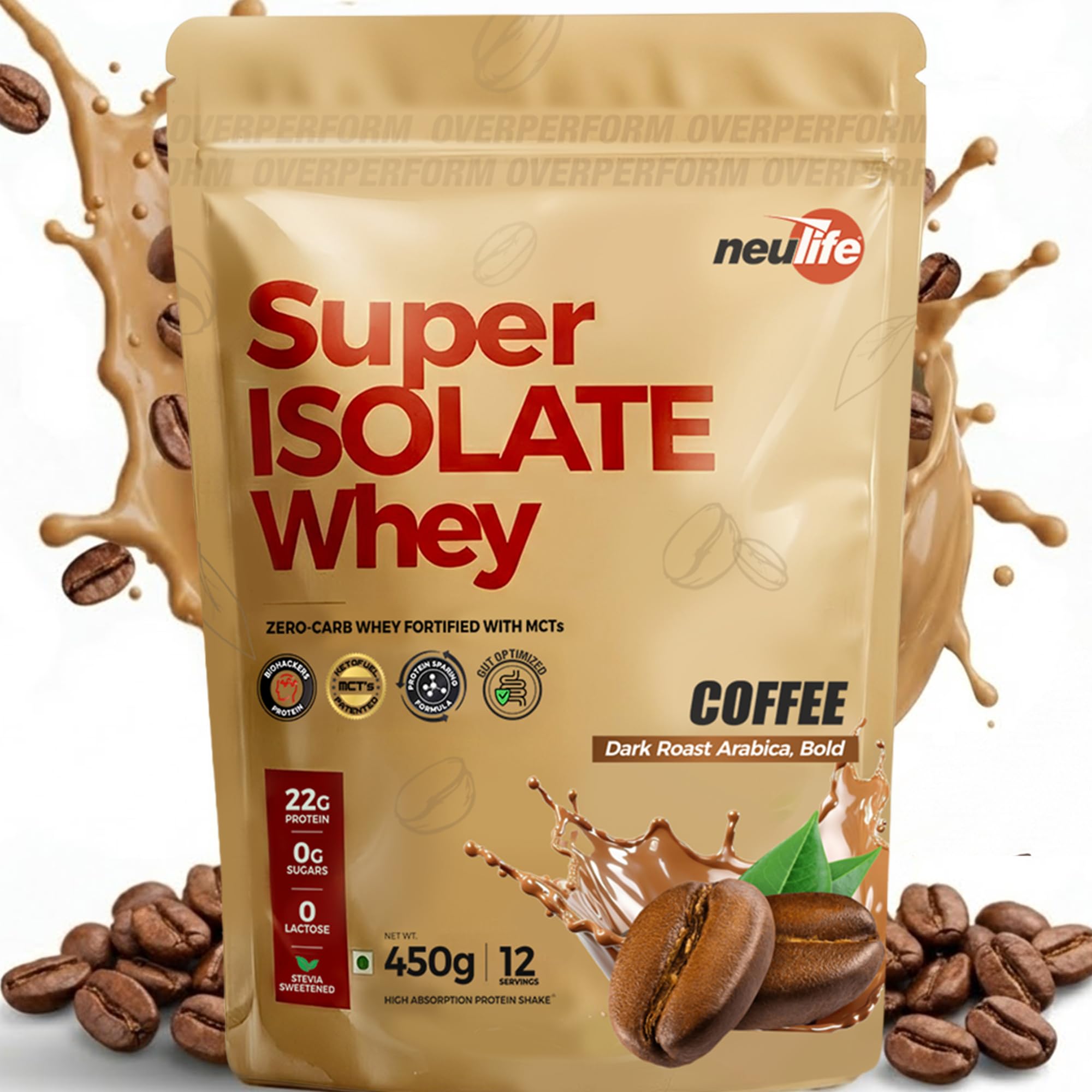 Neulife Super Isolate Whey Protein 450 g | Max Absorption Protein Shake with Patented Ketofuel MCTs | Mango Lassi with Real Fruit — Amazon image 9