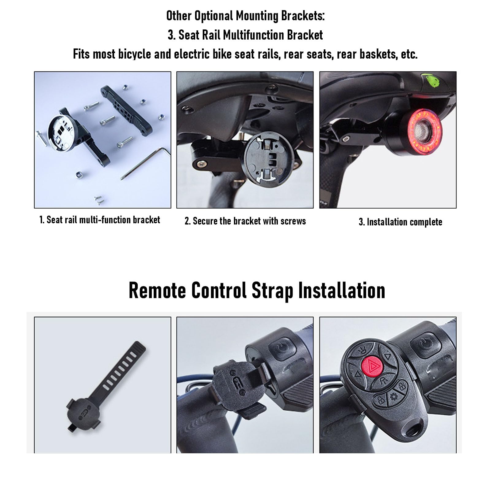 Naroote Luces para Bicicleta, Faro Delantero Recargable para Bicicleta con Protección IP65 y Control Remoto, Sensor Inteligente, 15 Modos de Iluminación, Alertas de Emergencia