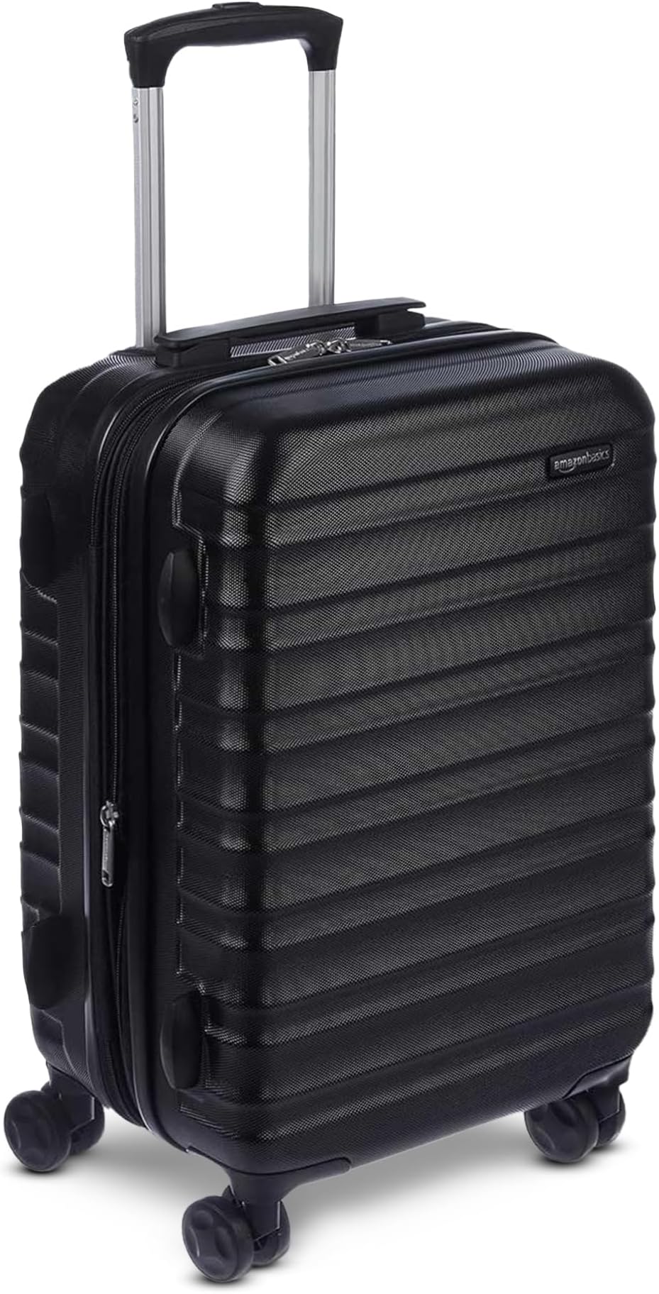 21" Hardside Carry-On Luggage with Spinner Wheels, Expandable for Up to 25% More Space, Scratch-Resistant Hard Shell, Telescoping Handle, Black