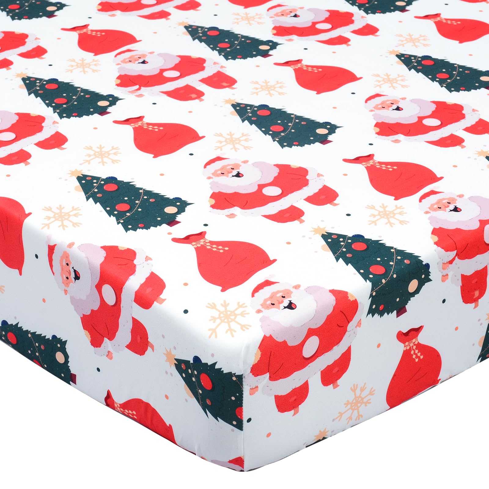 GOPHRALOVE Christmas Crib Sheet,Baby Sheets Fitted Crib Sheet Cozy Breathable Fits Standard Size Crib for Toddler Girl Boy,52x28 inches — image 1