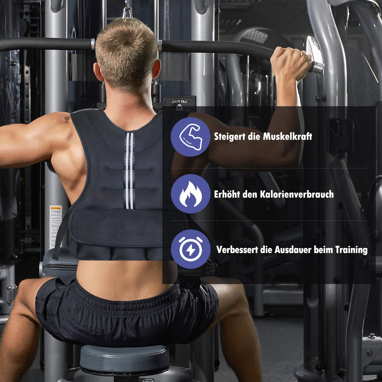 Vailge Chaleco de entrenamiento para hombre y mujer, chaleco de entrenamiento con pesas, para fitness, entrenamiento de fuerza, correr, entrenamiento cruzado