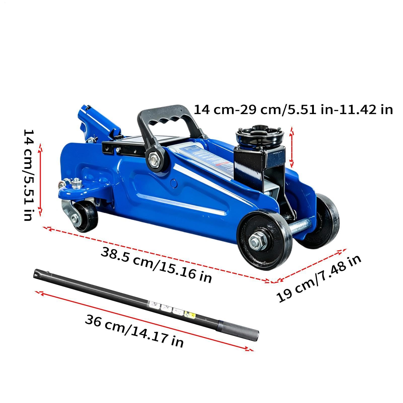 Cric Hydraulique Voiture Double Pompe Renforcée avec Pédale