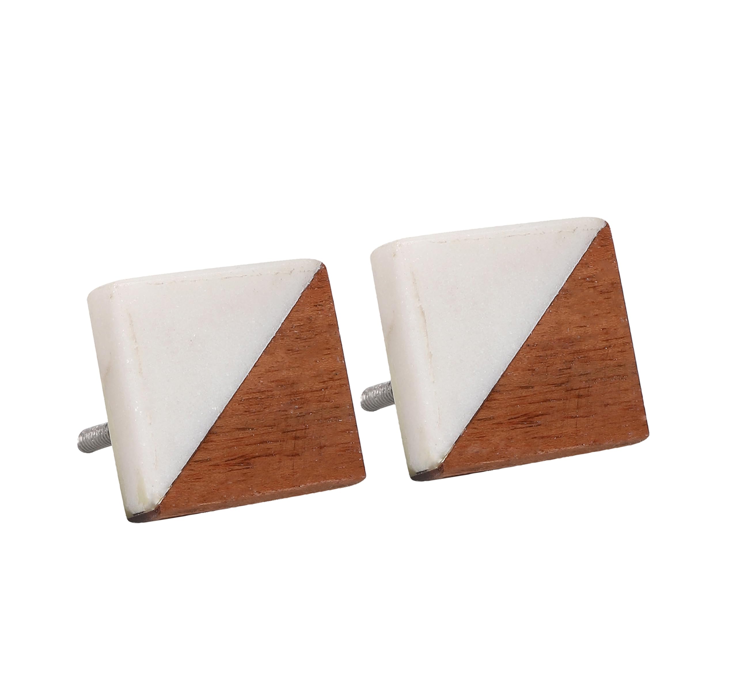 Two Moustaches Square Shaped Marble and Wood Drawer Knob, Knobs for Cabinets, Dressers and Drawers – Decorative Drawer Pulls for Bathroom Fixtures, Kitchen Cabinetry, Pack of 2 (B0D1KPXZ6C) Amazon Price History, Amazon Price Tracker