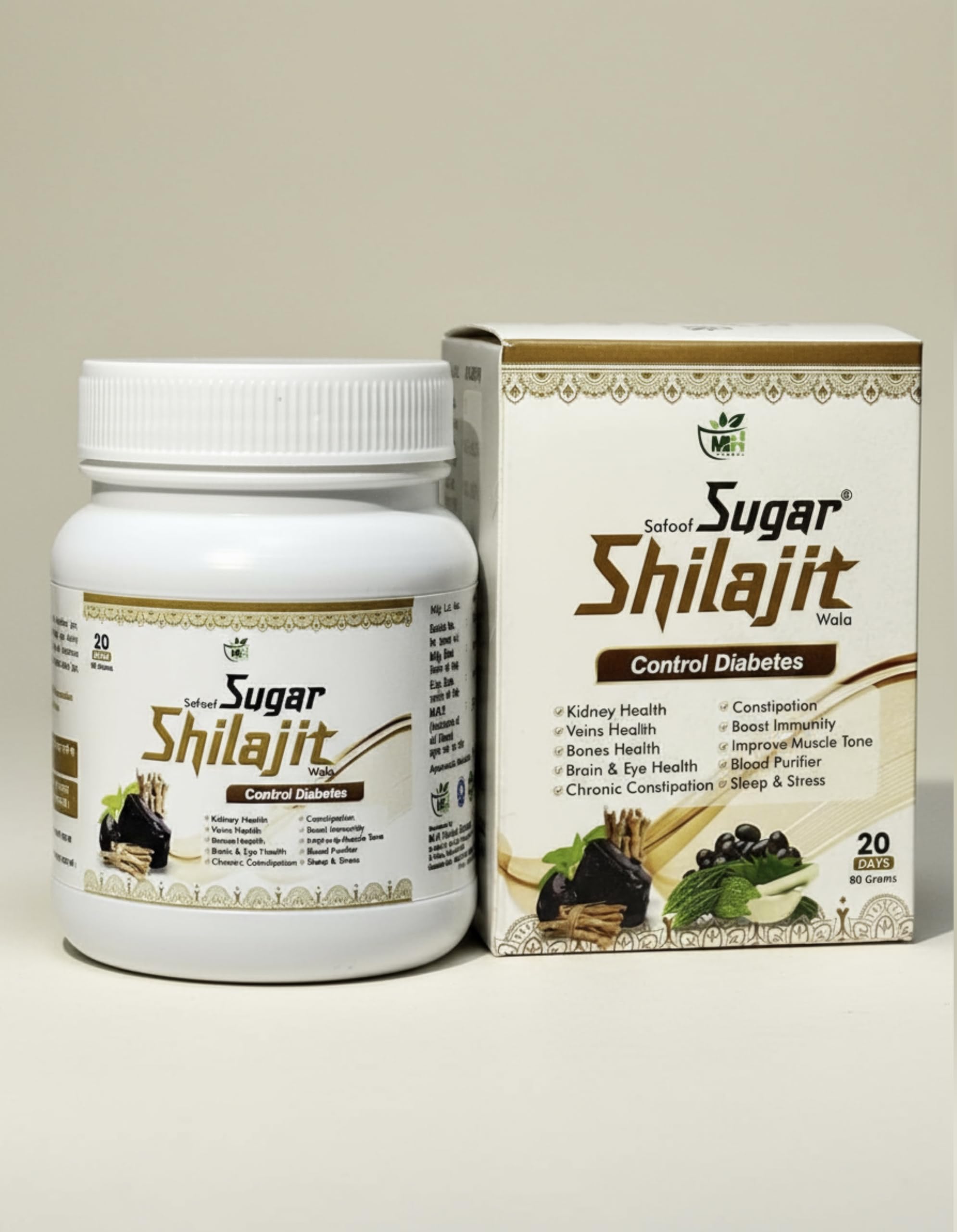 Safoof Shilajit Sugar | Supports Healthy Blood Sugar, Energy & Immunity | Ayurvedic Daily Supplement | 80 Grams