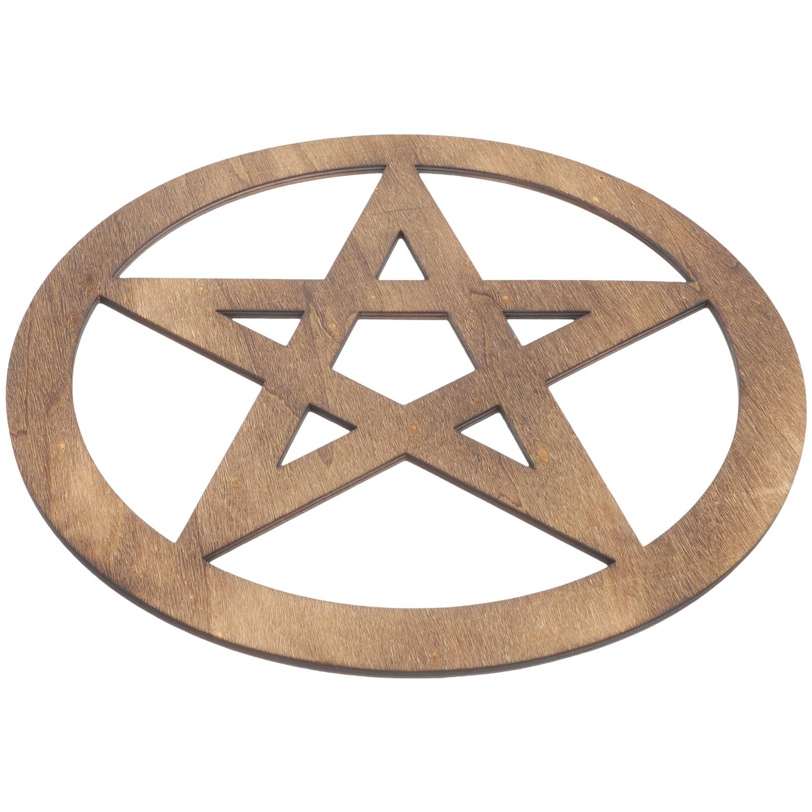 Amazon.com: Alipis Pentagram Wood Carving 11.4 Inch Pentacle Wall