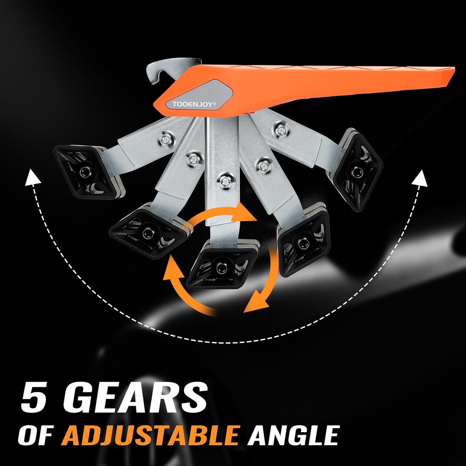 Tooenjoy Folding Car Door Step Vehicle Pedal Ladder for Roof Access, Universal Fit, Aluminum, Weight Capacity 400 LBS