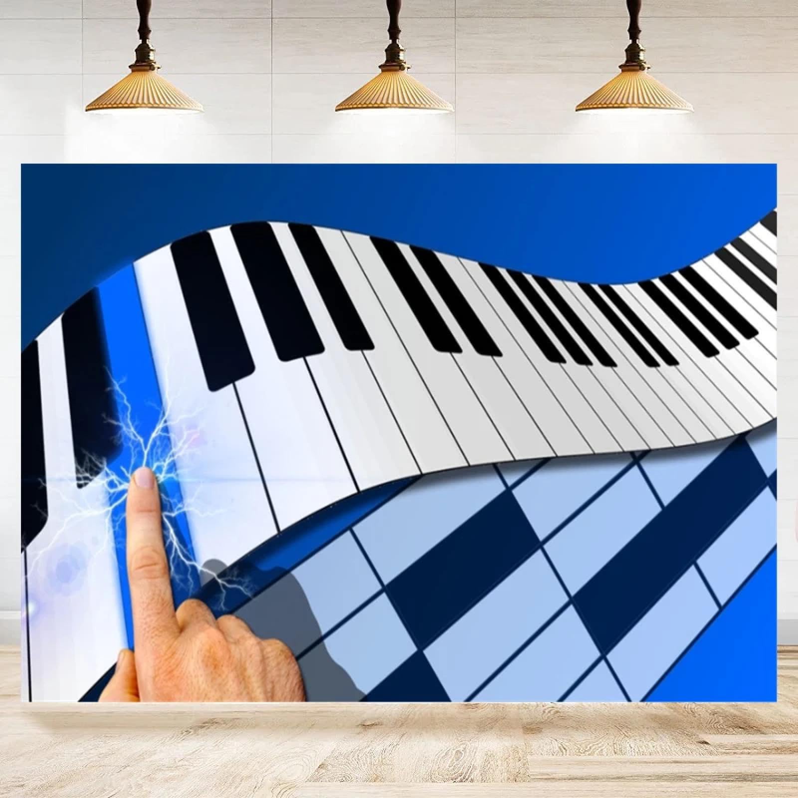 Musica Pianoforte Tasti Fotografia Sfondo Per La Decorazione Del Partito Musicale Poster Astratto Musica Palcoscenico Sfondo Photo Booth Banner 440x300CM