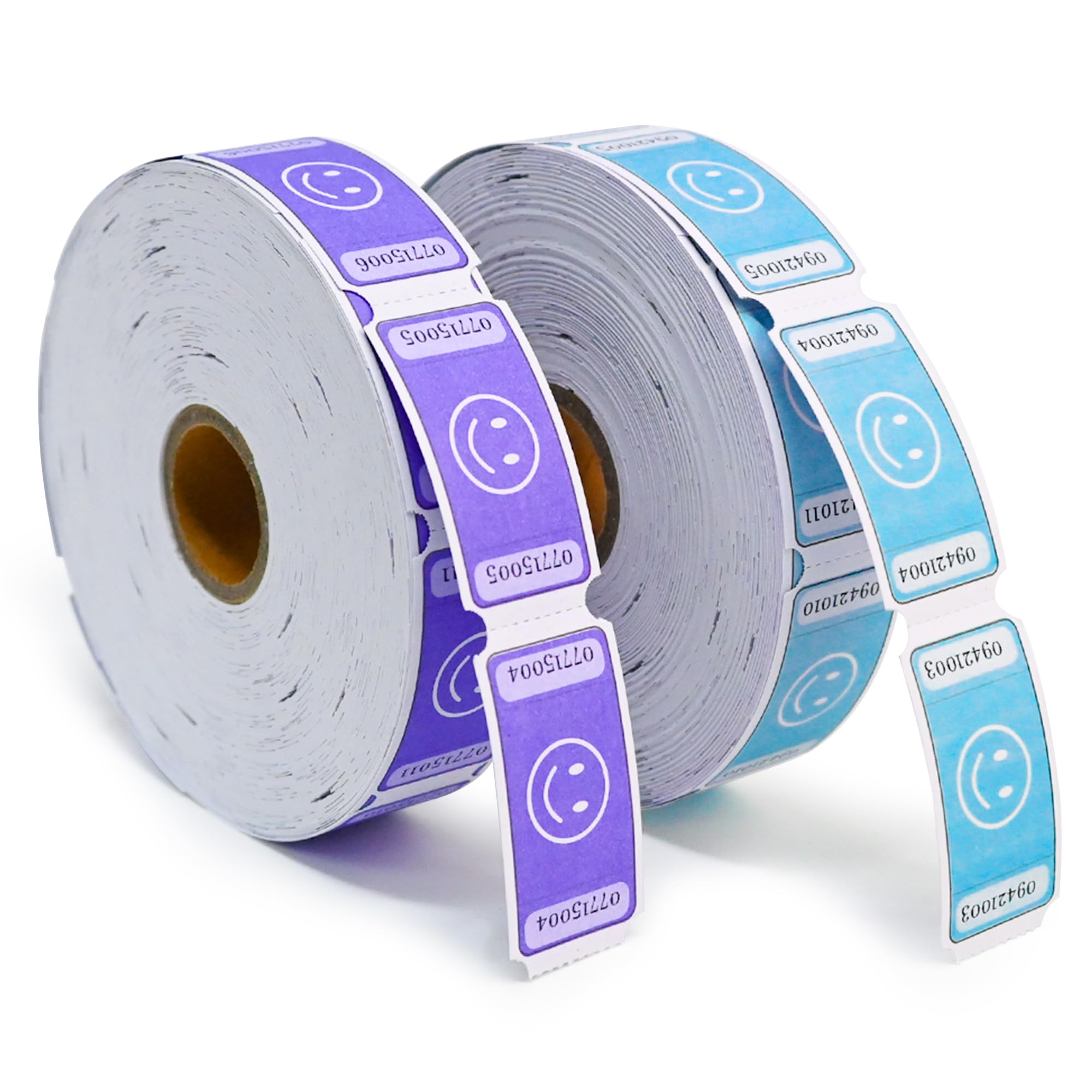 Liked 2000 Assorted Raffle Tickets, 1" x2 Smile Single Rolls Raffle Tickets,Tickets for Events, Entry, Class Reward, Prizes-Purple, Blue
