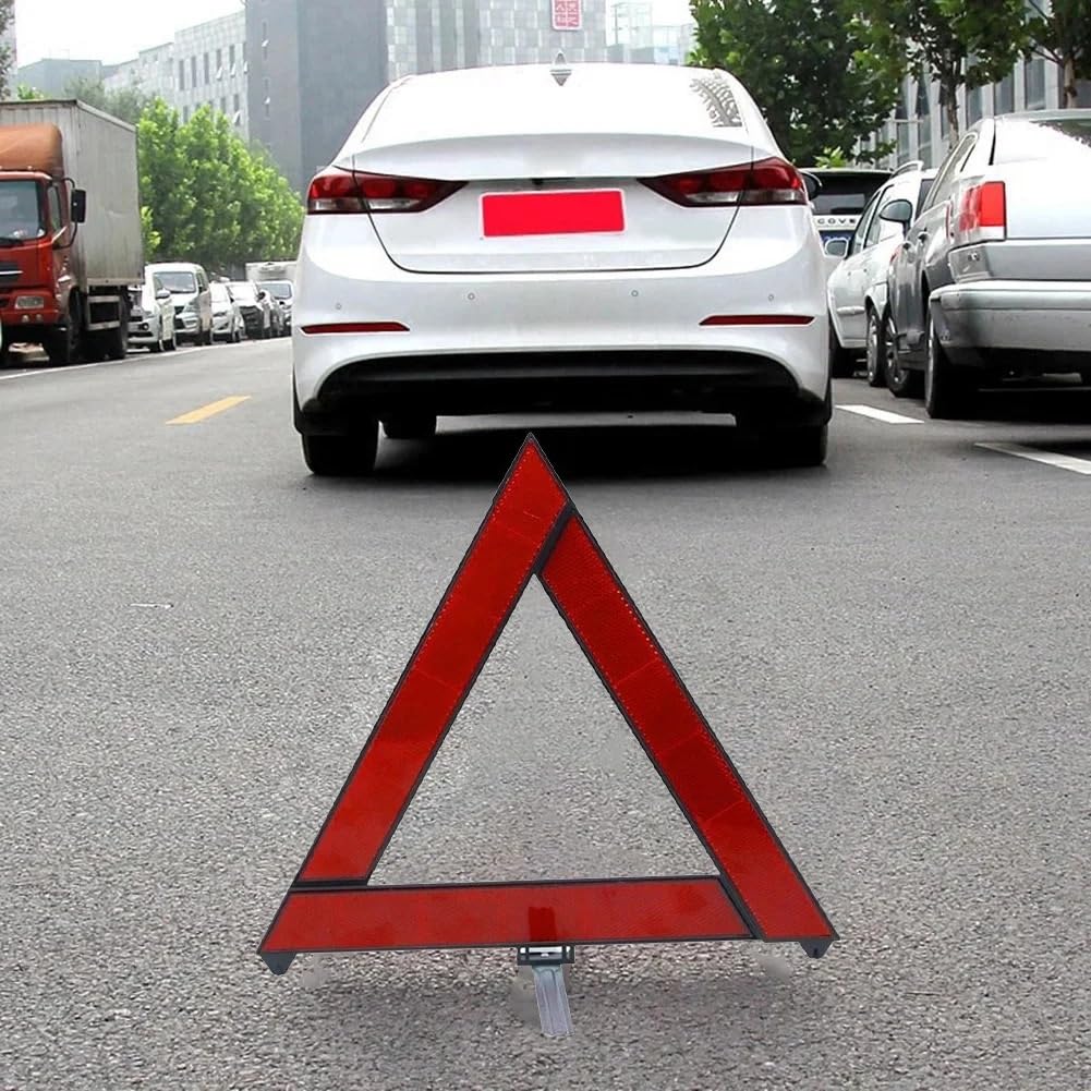 Triángulo de señalización Trípode amonestador Reflectante Rojo de avería de Emergencia, posición Plegable del triángulo de Advertencia de Seguridad Vial del Coche(10PCS)