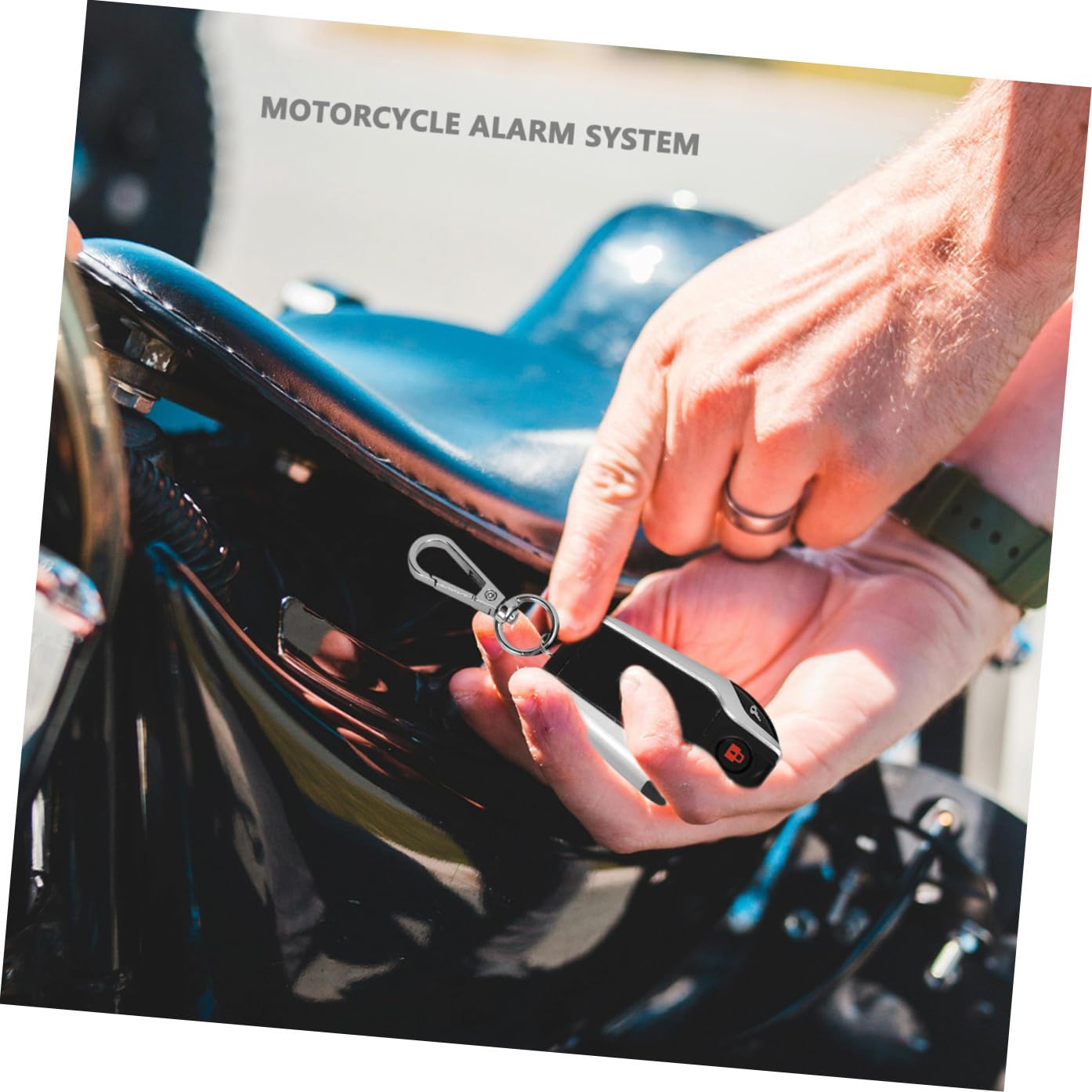 Abaodam Kit Allarme Sicurezza per Veicoli a Due Ruote 12v Avviamento Remoto, Dispositivo Antifurto con Blocco Automatico e Allarme Sonoro, Compatibile con Veicoli Fuoristrada
