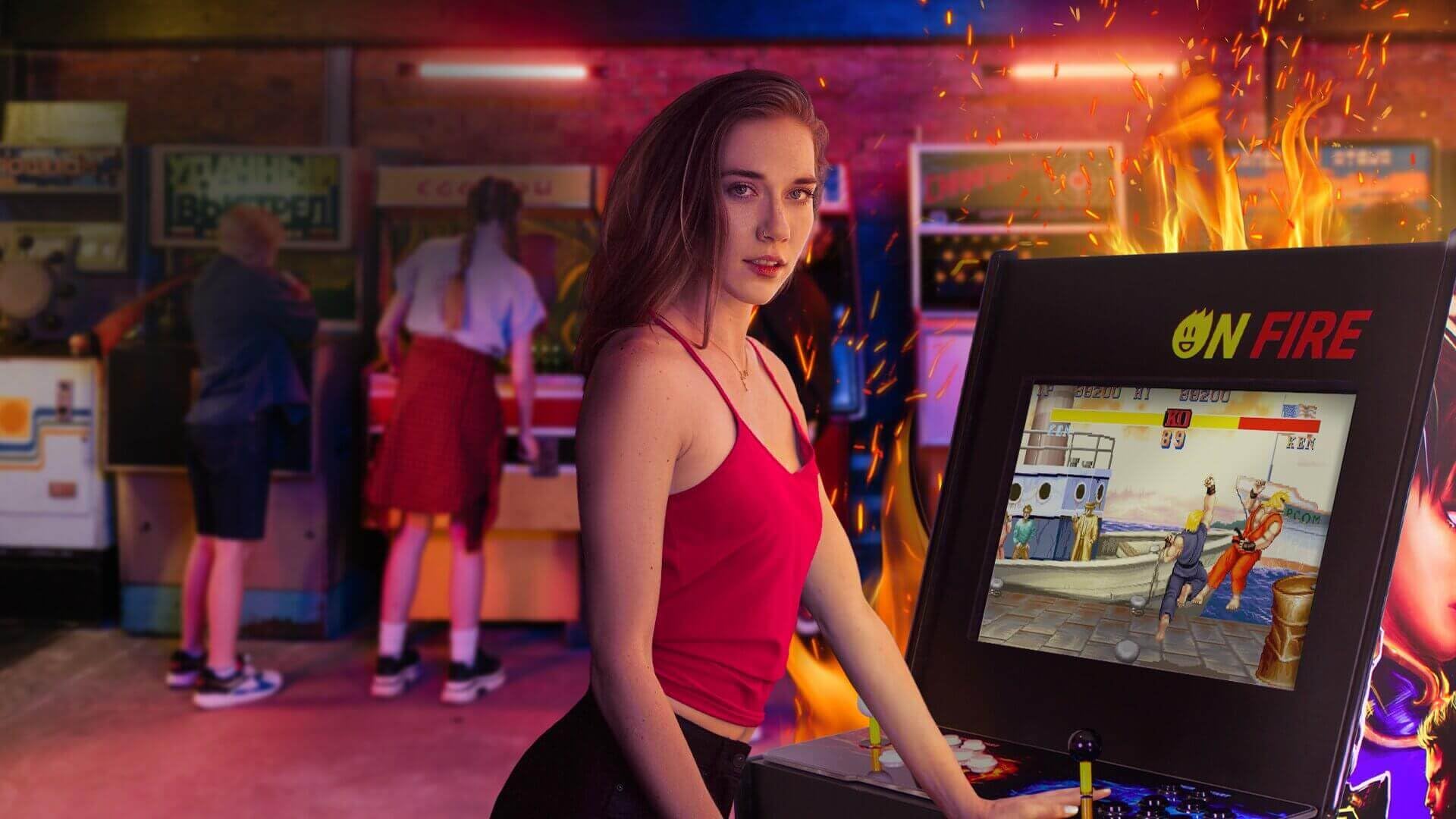 ONFIRE GAMES | Mobile + schermo | Cabinato Videogame Arcade e Retrogaming | Senza Console | Trasforma la tua console in un vero Cabinato da Sala Giochi