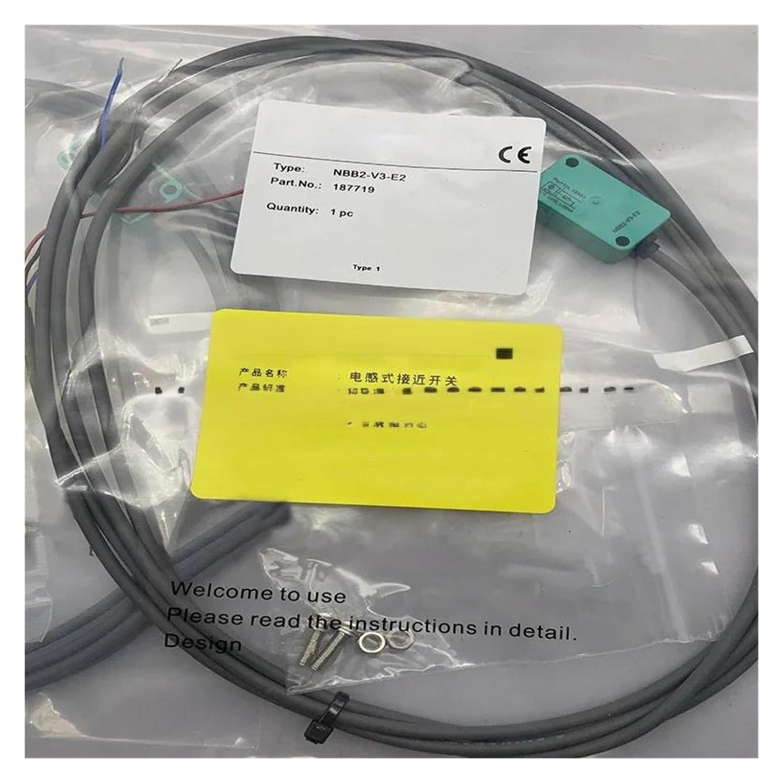 NACODLUL 1pcs NBB2-V3-E0 NBB2-V3-E2 NBN4-V3-E2 NBB2-V3-E2-V3 NBN4-V3-N0 NBN4-V3-Z4 NBN4-V3-E0 NBB3-V3-Z4-V5 sensor(NBB2-V3-E2-V3)