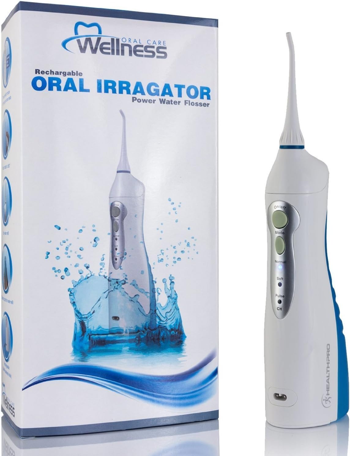 Wellness FC-10 Professional Ultra High Powered Oral Irrigator Water Flosser with Built-in Water Tank & Rechargeable Battery