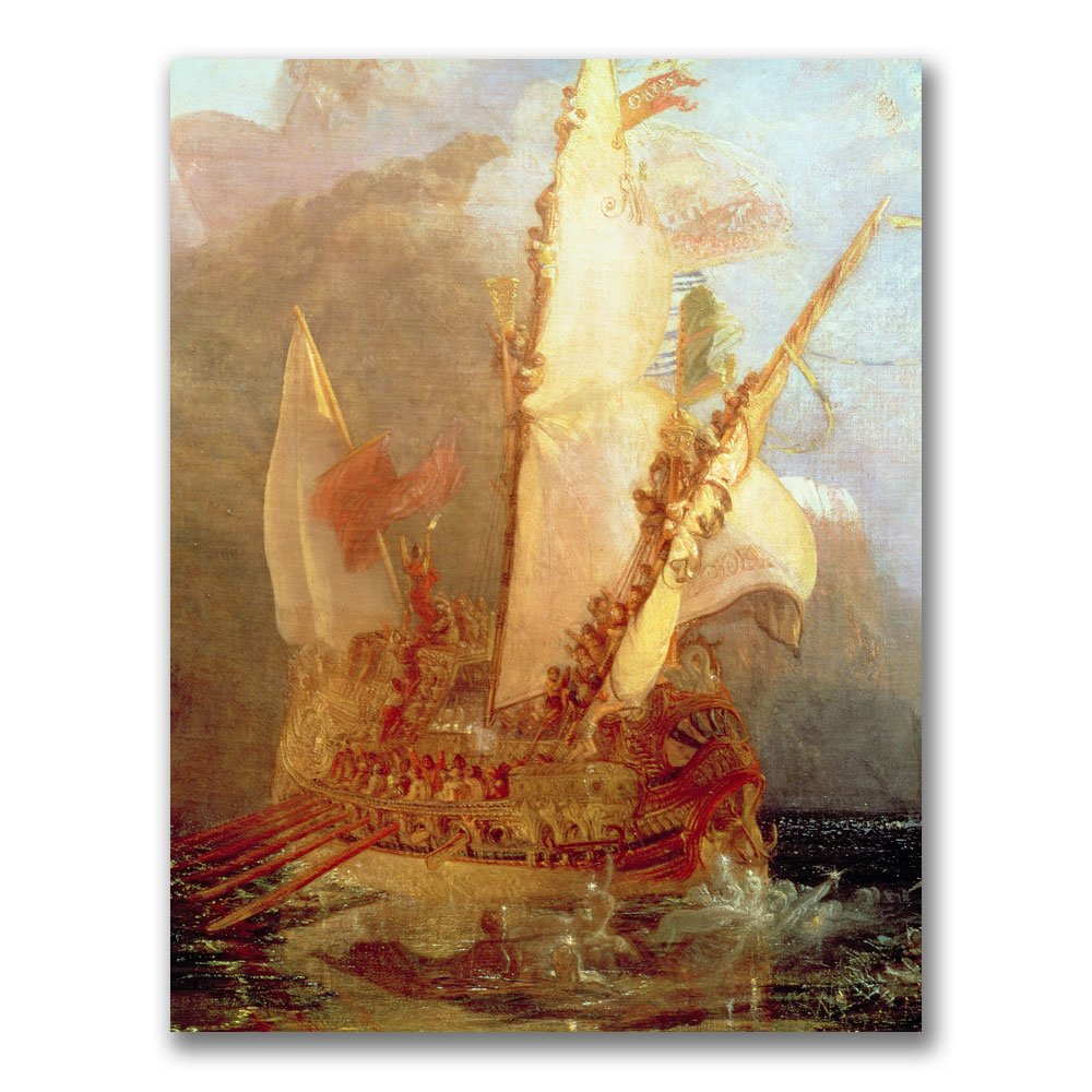 Ulysses Deriding Polyphemus by Joseph Turner, 24x32-Inch Canvas Wall Art