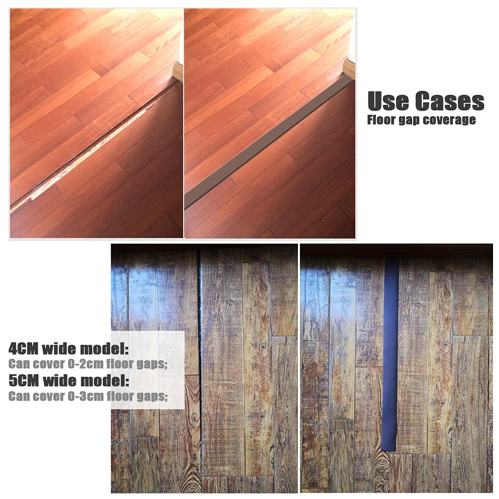 Floor Transition Strip Floor Cover Strips Self Adhesive Flooring Transitions Laminate Floor Strip 3 Wide Vinyl Floor Flat Divider Strip Elegant Woodgrain Design 7 6cm 33ft Coffee