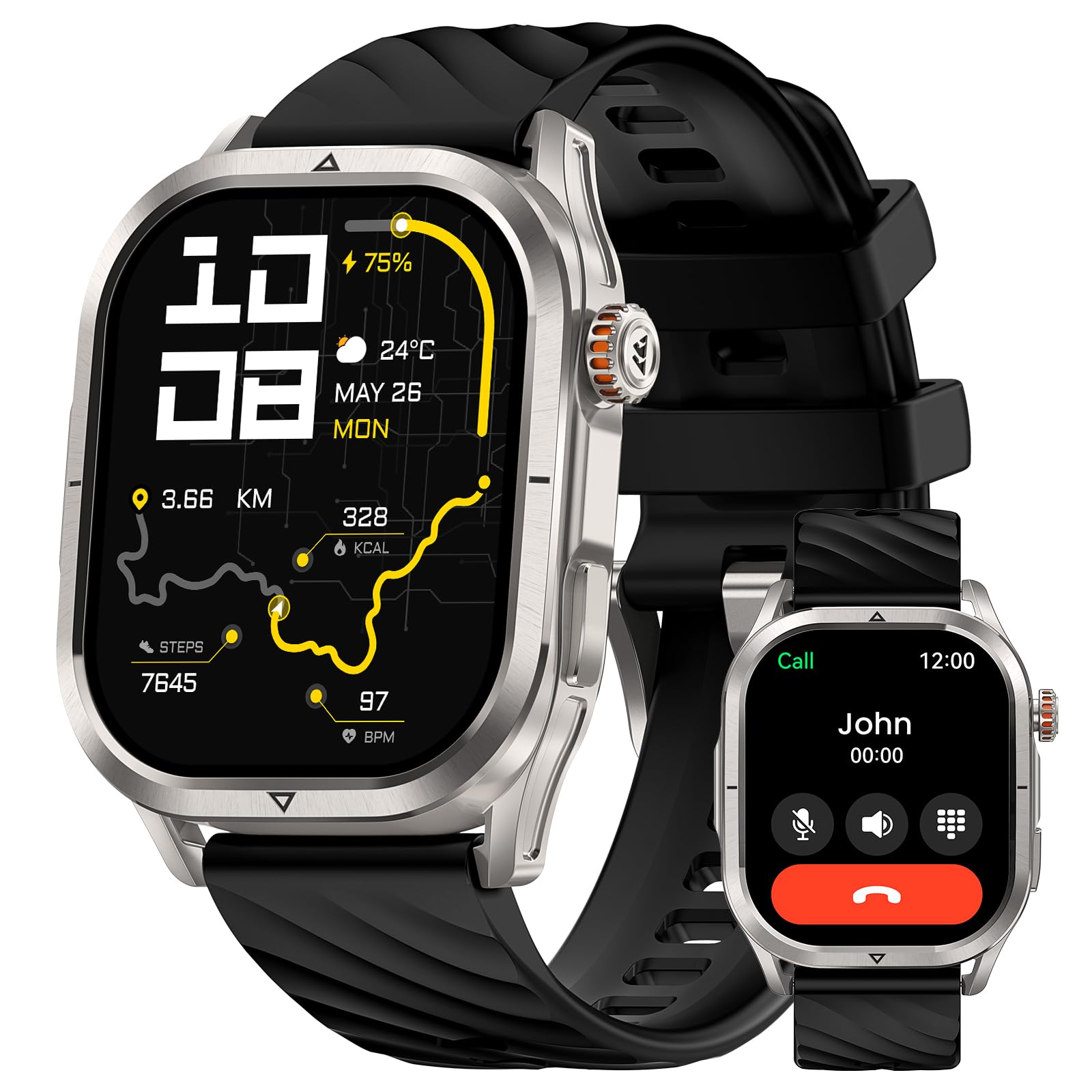 Kospet Direct KOSPET Magic P10 Smartwatch with GPS & Compass, Stainless Steel Body, 50-Day Battery, 1.96" AMOLED, 5ATM Waterproof, Blood Oxygen, 24/7 Heart Rate & Sleep Monitoring, for Android & iOS