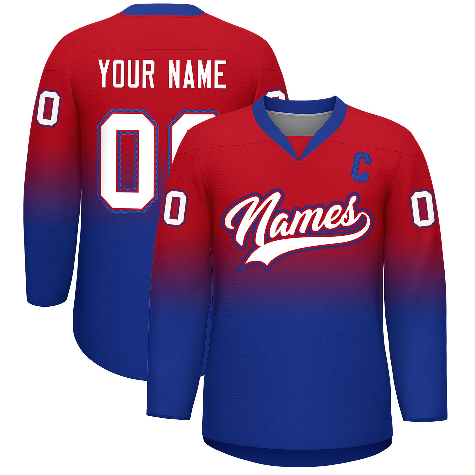 KXK Personalized V-Neck Hockey Jerseys for Men Youth,Custom Hockey Uniform Stitched or Printed Name Number Logo