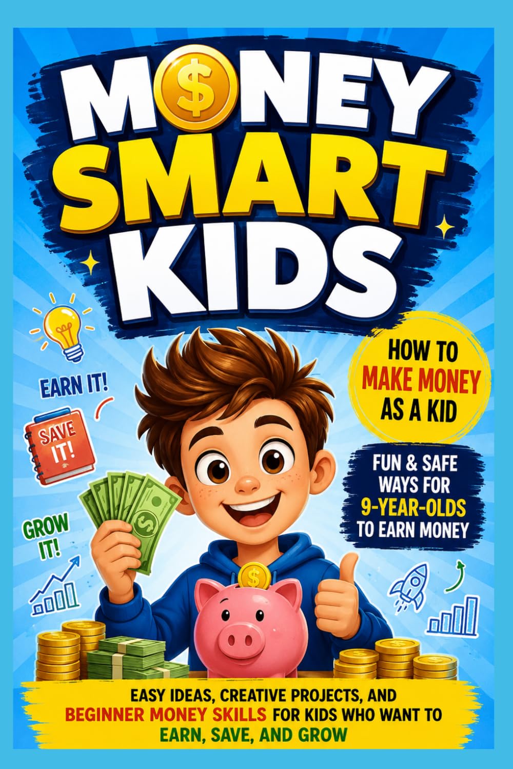 Money Smart Kids : Fun & Safe Ways for 9-Year-Olds to Earn Money: Easy Ideas, Creative Projects, and Beginner Money Skills for Kids Who Want to Earn, Save, and