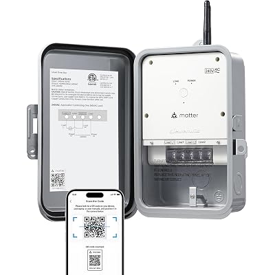 DEWENWILS Matter Pool Pump Timer, Matter Hub Required, 240V 3HP 40A, Metal Enclosure, Heavy Duty Timer Switch Works with Apple HomeKit, Amazon Alexa, Google Home, SmartThings, ETL Listed