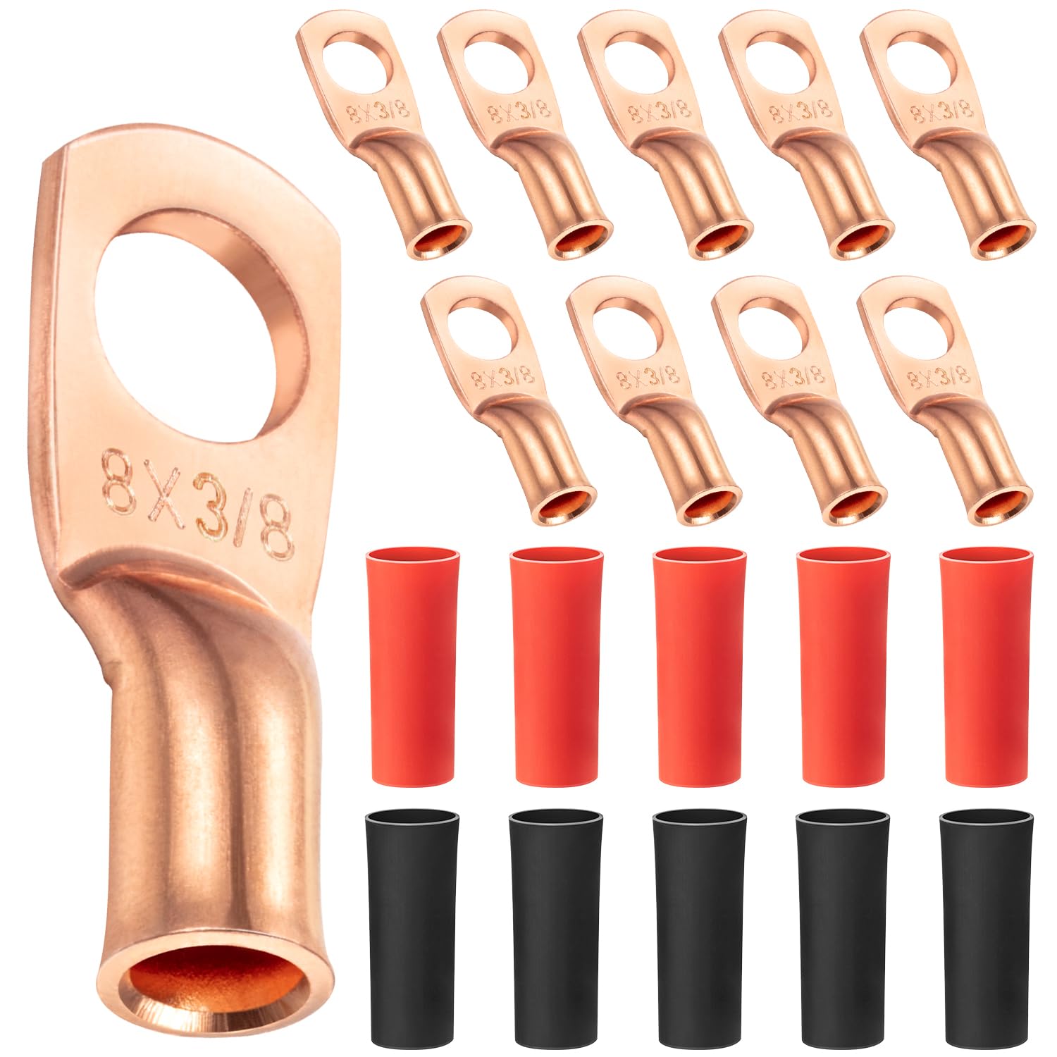 Buy RV1.25-4 Insulated Electrical Crimp Terminal Ring Spade Wire Connector Terminal Online In - Foto 9