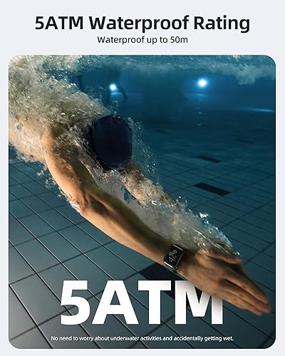 Miniatura 2 de Parsonver Reloj inteligente, rastreador de fitness impermeable de 5 ATM para nadar con más de 100 modos deportivos, frecuencia cardíaca, oxígeno en