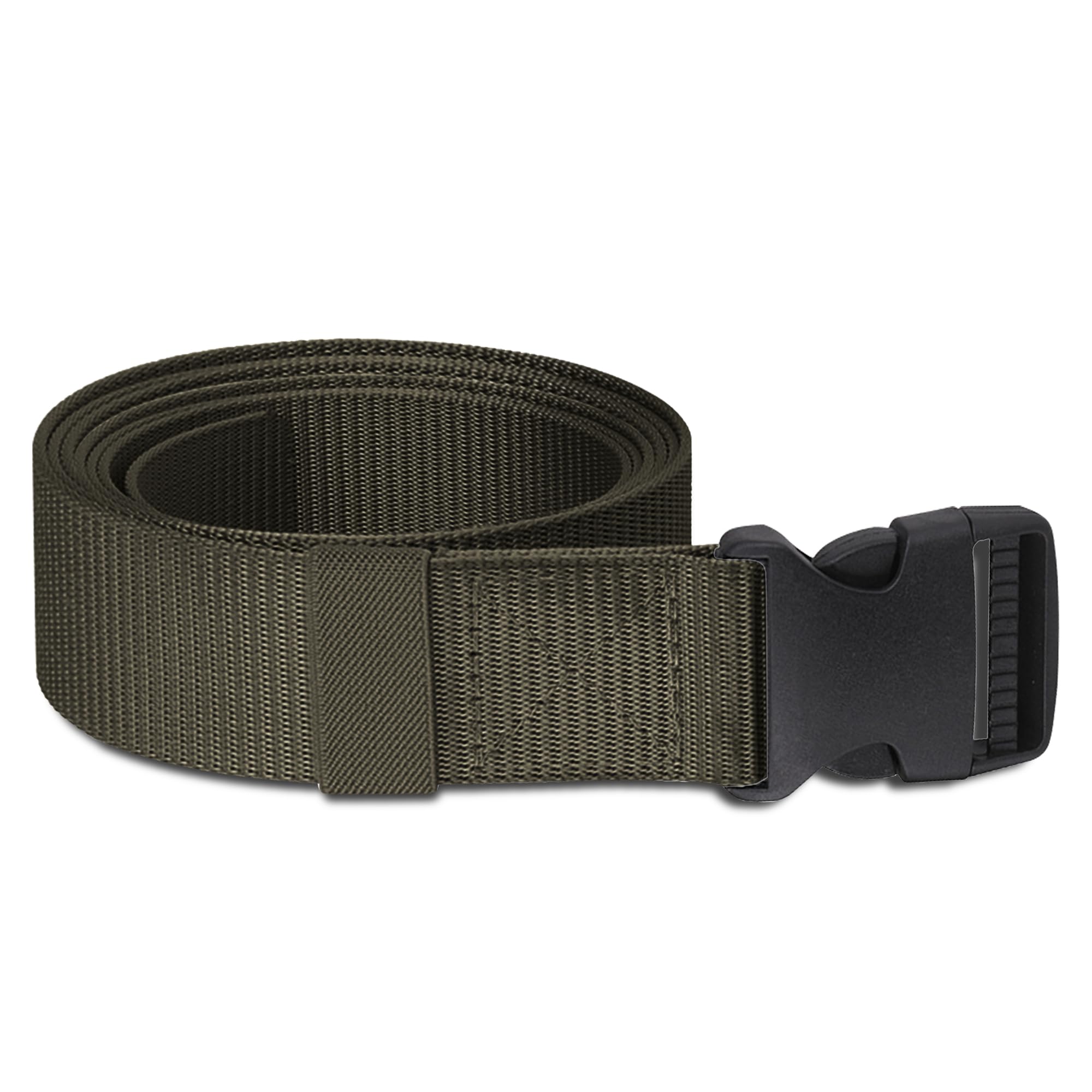 Trimming ShopNylon Webbing Military-Style Belt, 1.5" Canvas Belt with Quick-Release Plastic Buckle, Combat Webbing Belt for Cargo Pants, Tactical Belt for Military Wear, Outdoor Sports