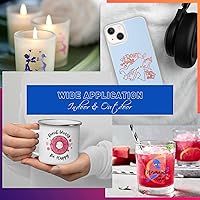 Vista 2 de HTVRONT Rollos de vinilo permanente azul – Vinilo adhesivo permanente de 12 pulgadas x 11 pies compatible con máquina de corte Cricut, Silhouette