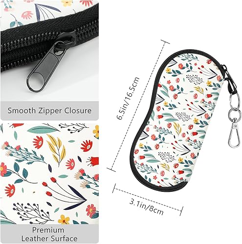 Miniatura 99 de MoKo - Estuche suave, ultra ligero, de neopreno, para lentes de sol, con cremallera y clip para cinturón