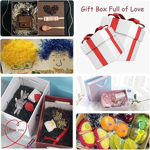 Miniatura 5 de ZHODR Relleno de papel cortado para cajas de regalo, relleno de cesta de Pascua, relleno para envolver regalos, actividades de manualidades, mostrar